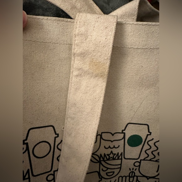 Starbucks Canvas Lined Tote Bag - Picture 2 of 4